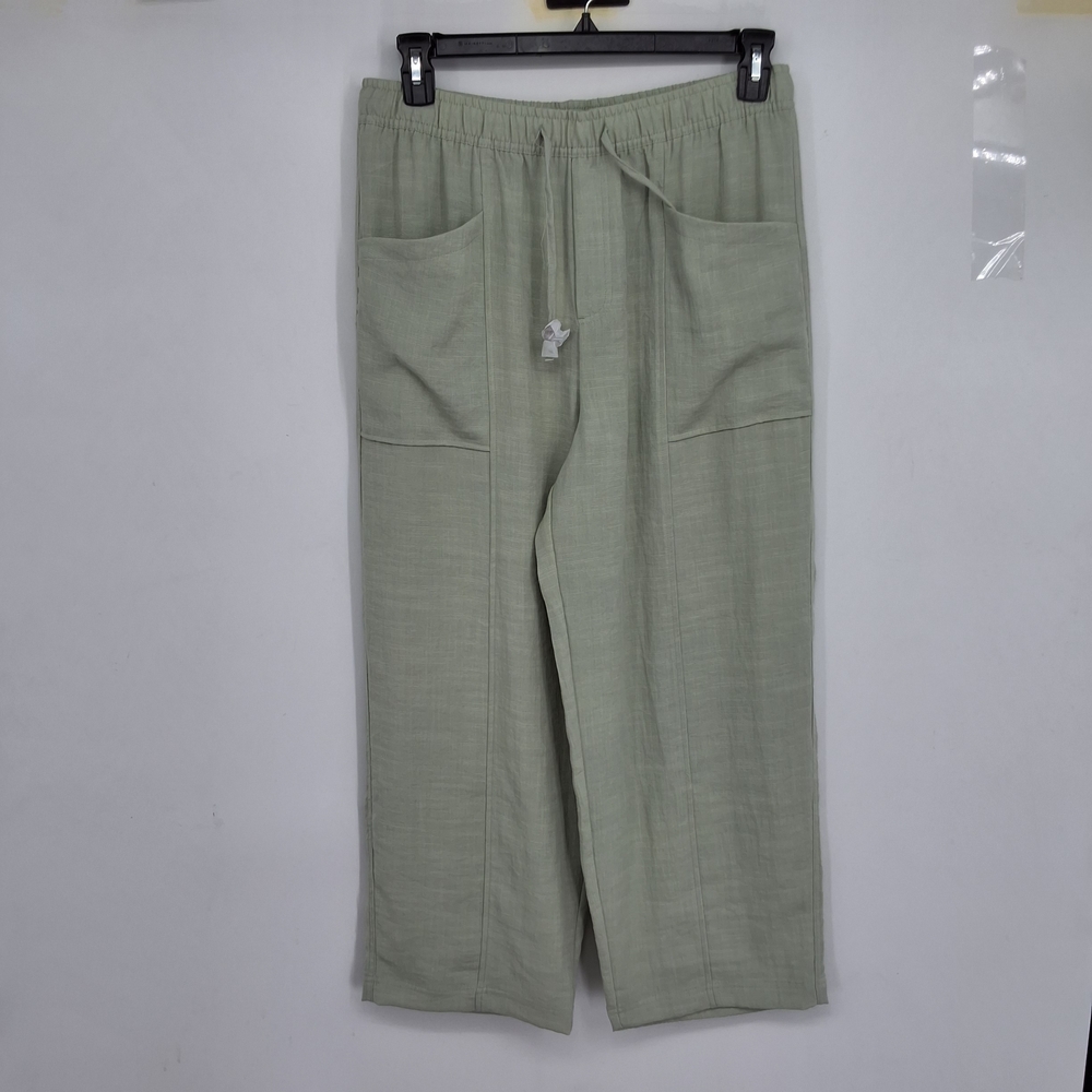 ZARA NWT LARGE LIGHT Green Relaxed Fit Pants